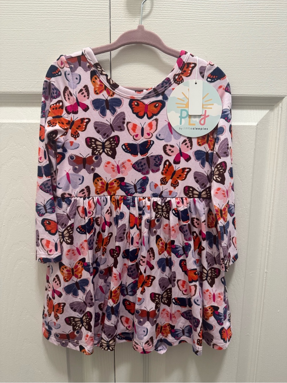 Little Sleepies Purple Butterfly Long-Sleeve 18-24 months dress